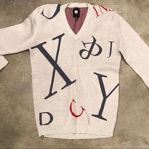Grey Insight sweater w letters
